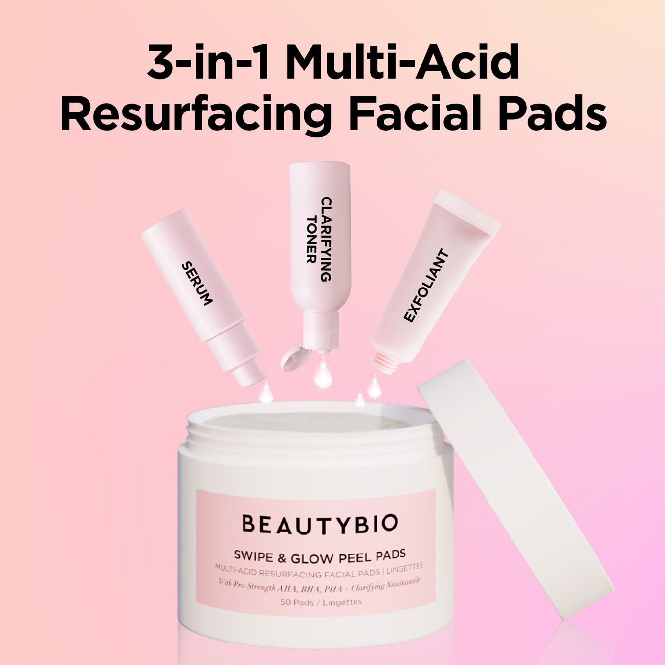 Swipe & Glow Peel Pads BeautyBio 